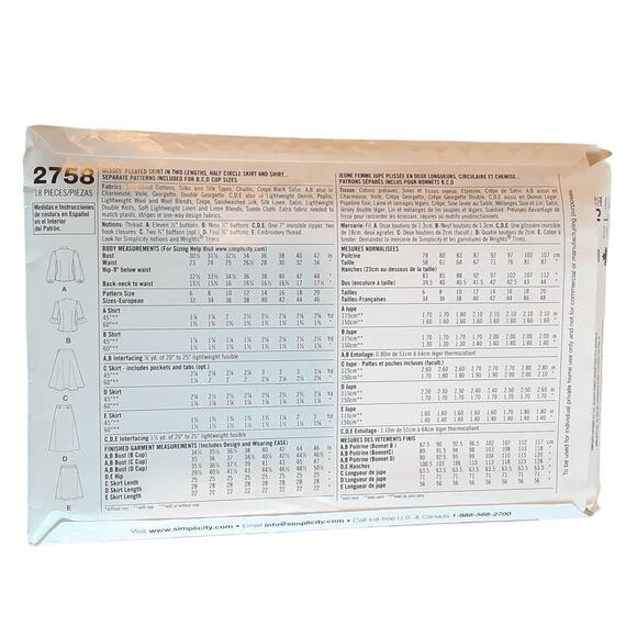 Simplicity 2758 2516 Easy Midi Skirt Variations 6 8 10 12 14 16 Sewing Pattern - Picture 3 of 10